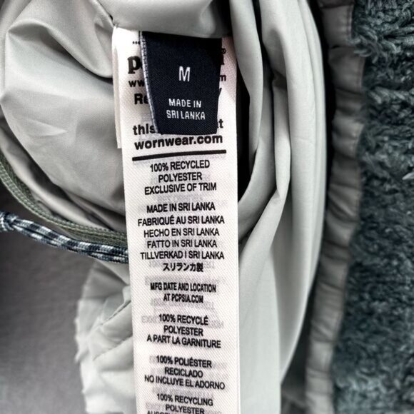 Patagonia Los Gatos Jacket Womens Medium Green Reversible Sherpa Hoodie Outdoors - Picture 10 of 11